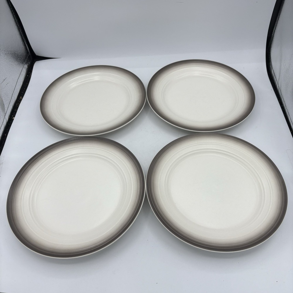 Mikasa Salad‎ Plates Swirl Ombre Mocha 8.5" Set Lot of 4